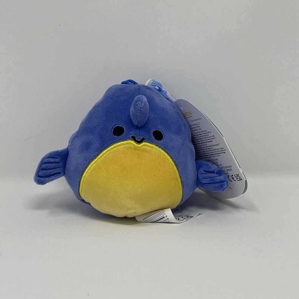 Squishmallows Swish The Swordfish Plush Toy 3.5” Clip